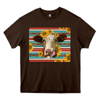 Chocolate Brown serape leopard hereford cattle mousepad Heavy Core Tee - Jasminsmagicworld