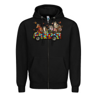 Black farm animals autism Zipper Hoodie - RacoonDesign