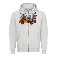 Dove Grey farm animals autism Zipper Hoodie - RacoonDesign