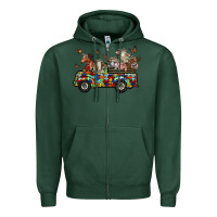Sports Green farm animals autism Zipper Hoodie - RacoonDesign