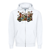 White farm animals autism Zipper Hoodie - RacoonDesign