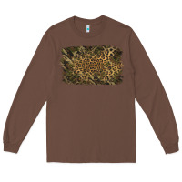 Chestnut Camouflage Leopard Background Long Sleeve Tee - Jasminsmagicworld