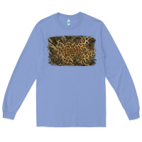 Colony Blue Camouflage Leopard Background Long Sleeve Tee - Jasminsmagicworld