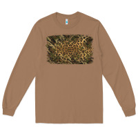 Toasted Coconut Camouflage Leopard Background Long Sleeve Tee - Jasminsmagicworld