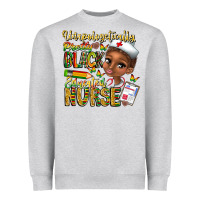 Heather Grey unapologetically pretty black educated nurse Heavyweight Sweatshirt - CowhideDigitalArt