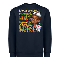 Navy unapologetically pretty black educated nurse Heavyweight Sweatshirt - CowhideDigitalArt