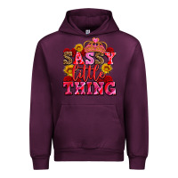 Mauve Wine sassy little thing with crown Urban Hoodie - AdoDesignShop