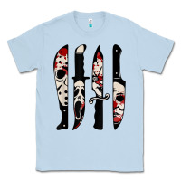Dusty Blue knives horror movie friday halloween horror ghost Classic Tee - trangStudio