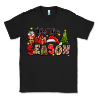 Black tis the season christmas Classic Tee - texasbilliewilder