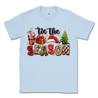 Dusty Blue tis the season christmas Classic Tee - texasbilliewilder