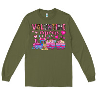 Army Green valentine express olivia Long Sleeve Tee - OliviaCreatesArt