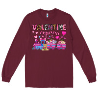 Burgundy valentine express olivia Long Sleeve Tee - OliviaCreatesArt