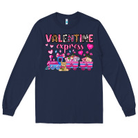 Navy valentine express olivia Long Sleeve Tee - OliviaCreatesArt