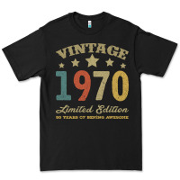 Black Vintage 1970 Limited Edition 50 Years Of Being Awesome Premium Tee - Bettercallsaul