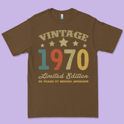 Vintage 1970 Limited Edition 50 Years Of Being Awesome Premium Tee Designed By Bettercallsaul