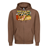 Chestnut feed me street food and tell me im pretty Zipper Hoodie - RacoonDesign