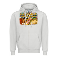Dove Grey feed me street food and tell me im pretty Zipper Hoodie - RacoonDesign