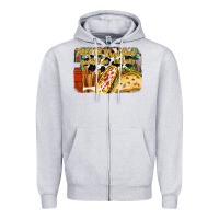 Heather Grey feed me street food and tell me im pretty Zipper Hoodie - RacoonDesign
