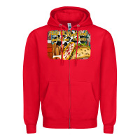 Red feed me street food and tell me im pretty Zipper Hoodie - RacoonDesign