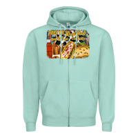 Seafoam feed me street food and tell me im pretty Zipper Hoodie - RacoonDesign