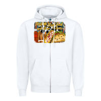White feed me street food and tell me im pretty Zipper Hoodie - RacoonDesign