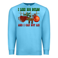 Ocean Blue i like big bulbs and i can not lie Premium Sweatshirt - BarkalooDesign
