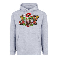 Heather Grey christmas joy baby cow Heavyweight Hoodie - BarkalooDesign