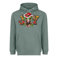 Sage christmas joy baby cow Heavyweight Hoodie - BarkalooDesign