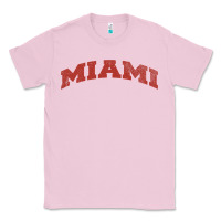 Bubblegum Pink Miami Ohio Classic Athletic Sports Distressed Classic Tee - trangStudio