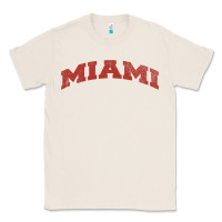 Natural Miami Ohio Classic Athletic Sports Distressed Classic Tee - trangStudio