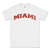 White Miami Ohio Classic Athletic Sports Distressed Classic Tee - trangStudio