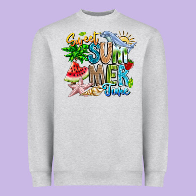 Summer Time Heavyweight Sweatshirt Designed By Cowhidedigitalart