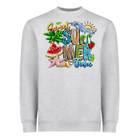 Heather Grey summer time Heavyweight Sweatshirt - CowhideDigitalArt
