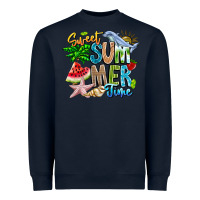 Navy summer time Heavyweight Sweatshirt - CowhideDigitalArt