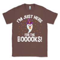 Chestnut teacher halloween bookworm just here for the boooks ghost tank top Classic Tee - trangStudio