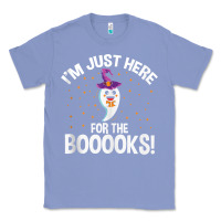 Colony Blue teacher halloween bookworm just here for the boooks ghost tank top Classic Tee - trangStudio