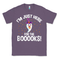Lavender teacher halloween bookworm just here for the boooks ghost tank top Classic Tee - trangStudio