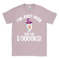 Lilac teacher halloween bookworm just here for the boooks ghost tank top Classic Tee - trangStudio
