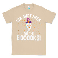 Mushroom teacher halloween bookworm just here for the boooks ghost tank top Classic Tee - trangStudio