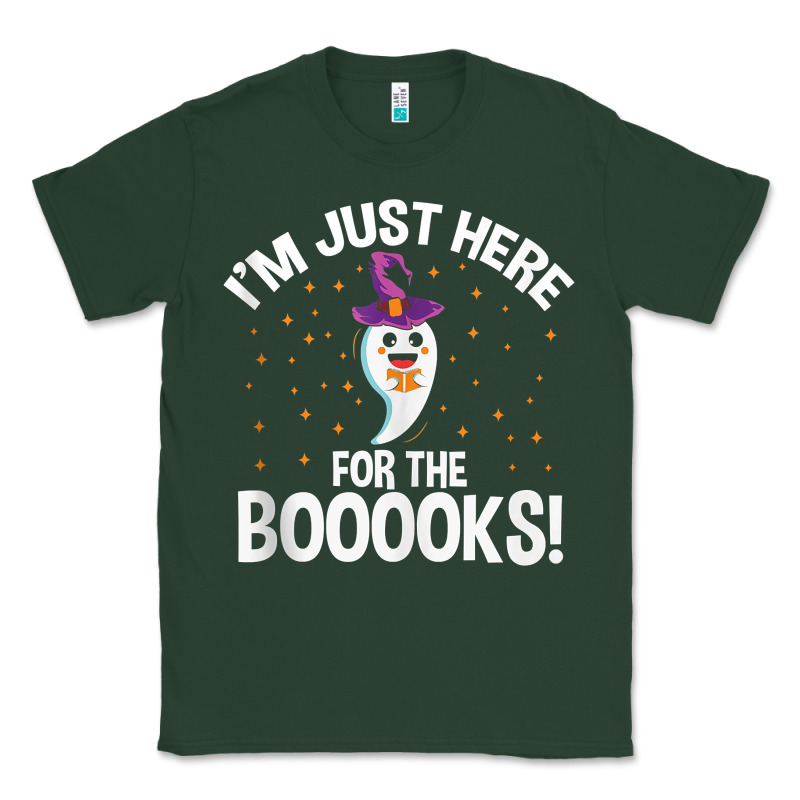 Teacher Halloween Bookworm Just Here For The Boooks Ghost Tank Top Classic Tee by trangStudio | Teevron