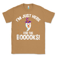 Toasted Coconut teacher halloween bookworm just here for the boooks ghost tank top Classic Tee - trangStudio