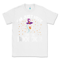White teacher halloween bookworm just here for the boooks ghost tank top Classic Tee - trangStudio