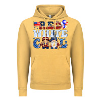 Vintage Mustard Red white cool with gnomies 4th of july Vintage Hoodie - HowdyJamesFarm