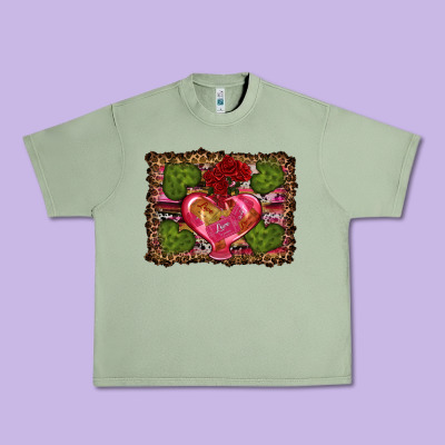 Western Background Valentine's Day Urban Heavy Tee Designed By Ranaportraitstore