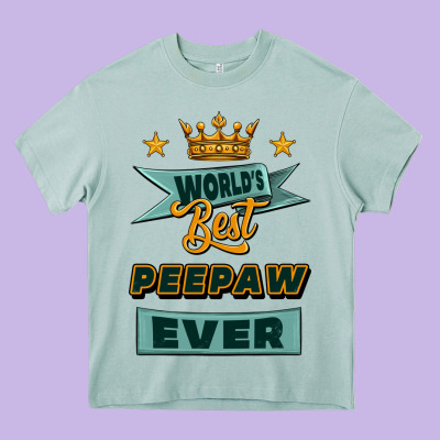 World's Best Peepaw Ever Heavy Core Tee Designed By Jasminsmagicworld