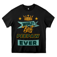 Black world's best peepaw ever Heavy Core Tee - Jasminsmagicworld