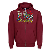Burgundy fight for autism awareness Zipper Hoodie - RacoonDesign