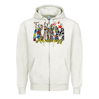 Oatmeal Heather fight for autism awareness Zipper Hoodie - RacoonDesign