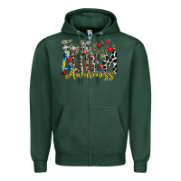 Sports Green fight for autism awareness Zipper Hoodie - RacoonDesign