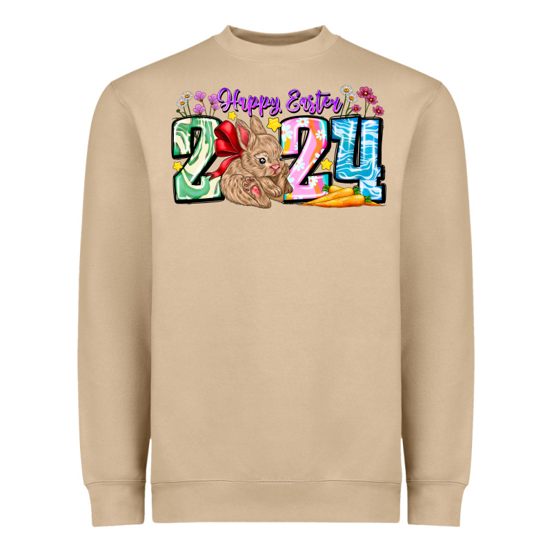 Happy Easter 2024 Heavyweight Sweatshirt by CowhideDigitalArt | Teevron